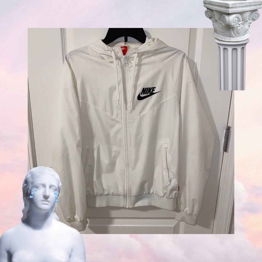 White Unisex Nike Windbreaker